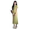 Korean Style Maternity Knit Dress - Plus Size Polo Collar, Loose Fit (2026 Collection)