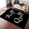 King and Queen Crown Design Patterned carpet, suitable as a non slip play mat for the living room and bedroom sofa