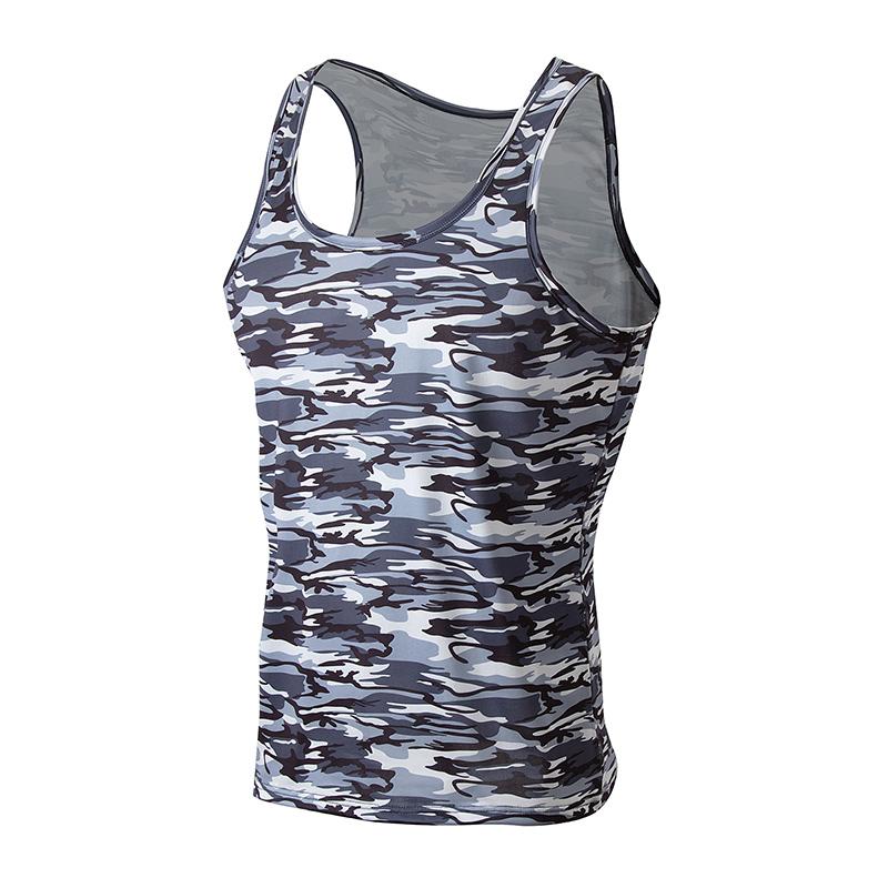 Men's Summer Multicolor Camouflage Combination Vest Teenagers Plus Size Sports Fitness Running Jacket Joker Stripe T