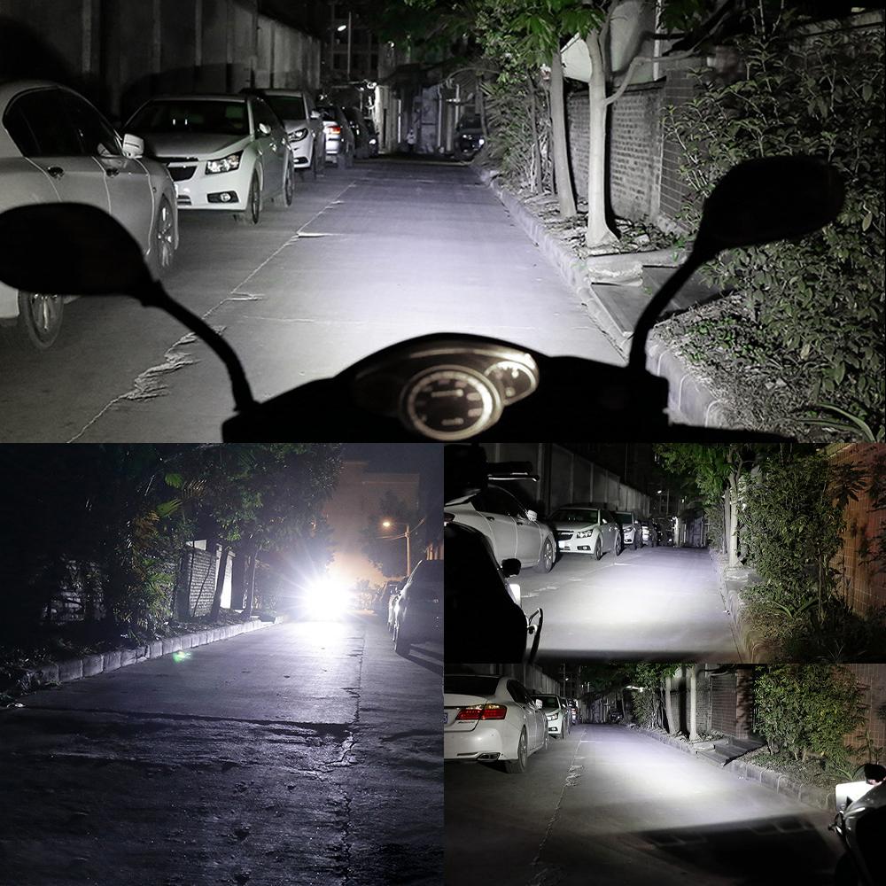 2pcs Motorcycle Led Headlight 12V High Bright Led Lights Lamp for Motorbike Moto External Front Led Focus Auxiliary Spotlights
