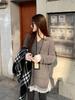 Women's Winter V-Neck Lace Patchwork Knit Sweater - Soft, Warm, Loose, Slimming Design