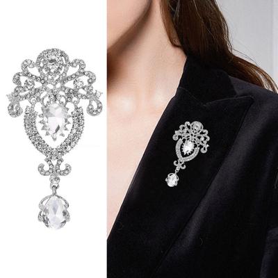 Women Rhinestone Brooch Elegant Brooch Pins Handbag Suit Shawl Decoration Party