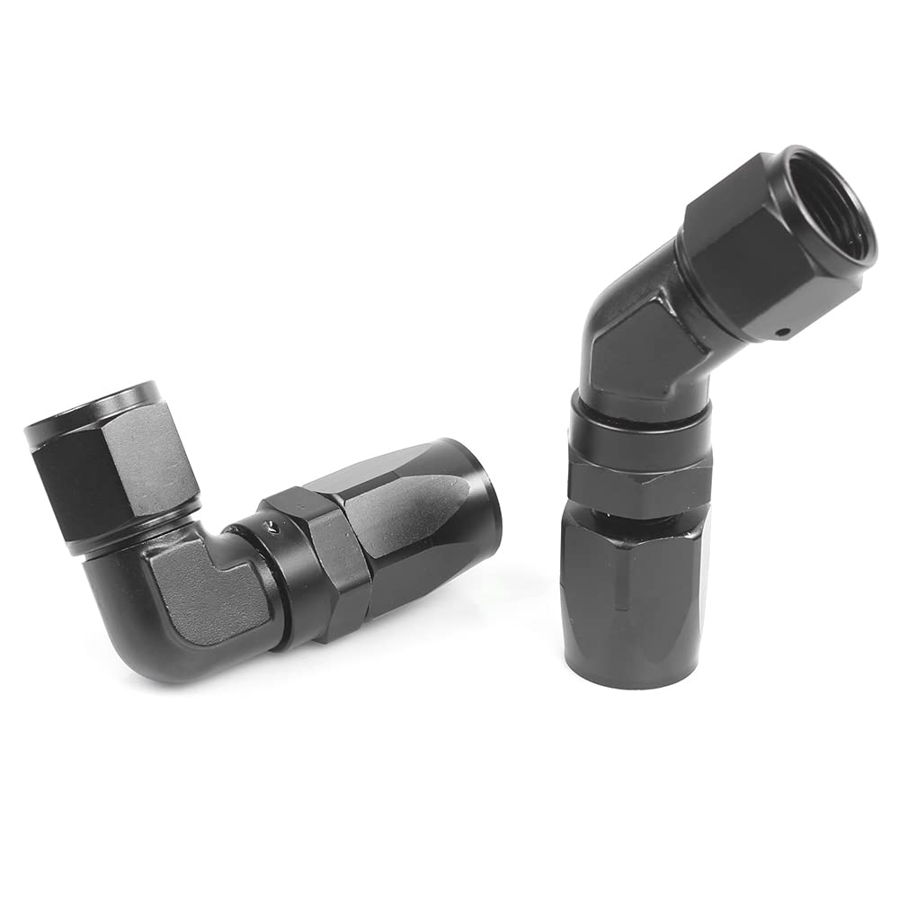 MUTEKI AN12-45° Fitting Adapter, Cooling System, Cooler, Intercooler, Aluminum, Connection, Forged