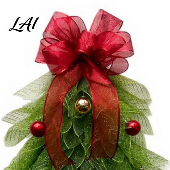 Christmas Tree Door Hanger Handmade Wreath for Front Door Xmas Shaped Teardrop Swag Holiday Decor with Light Hanging Bow And Berries Home Wall Gift