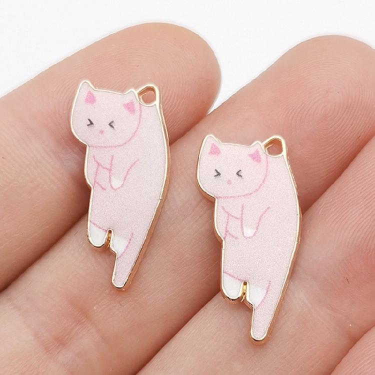 10Pcs Jewelry Making Tassels Animals Cat Pendant for Bracelets Keychain Crafts