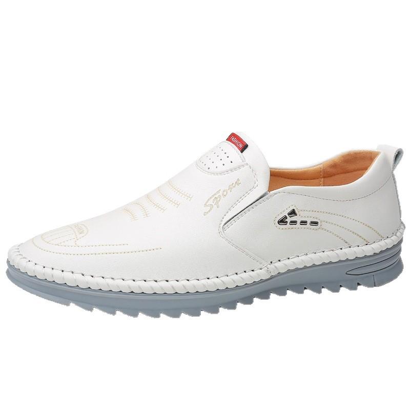 Star-headed Woodpecker Men's Leather Sandals Summer Breathable Hollow Middle-aged and Elderly Hole Shoes Leather Shoes