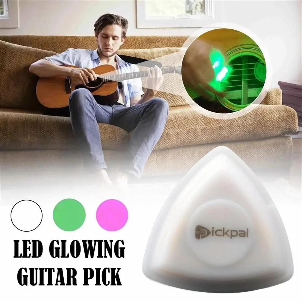 LED Luminous Guitar Pick Flash Pick for Bass Guitar Electric Guitar Ukulele 1PCS