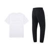 Li-Ning Loose Comfortable Crew Neck T-Shirt And Cuffed Long Pants Casual Sports Set Men sets A19-1+V223-1