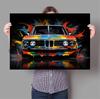 Hot Colorful Neon C8 Luxury Car Press Quality Poster Aesthetics Art Home Wall Canvas Home Driver Room Garage Living Decor Design
