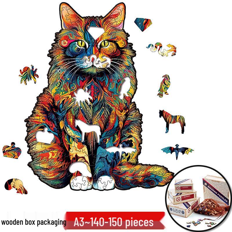 Irregular Animal Dog Penguin Wooden Puzzle in Stock