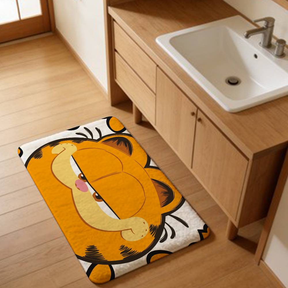 Cartoon G-Garfield Cat Room Mats Cheaper Anti-slip Modern Living Room Balcony Printed Household Carpets