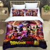 3D Dragon Ball Cartoon Bedding Set (3 Pieces) – Includes Duvet Cover and Pillowcases. Soft and Comfortable.