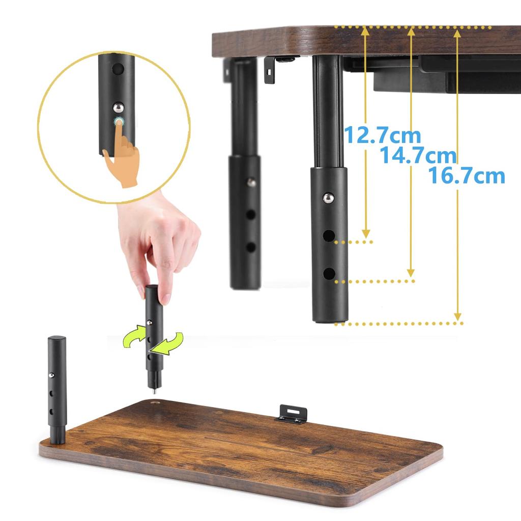 ETHU Monitor Dual Monitor Desk 109cm Compatible with 2 Adjustable Angle Stand, Stand, Stand, Wide, Monitors, (Brown)