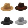 4pcs Unisex Elegant Church Fedora Hat Ribbon Band Belt Winter Outdoor