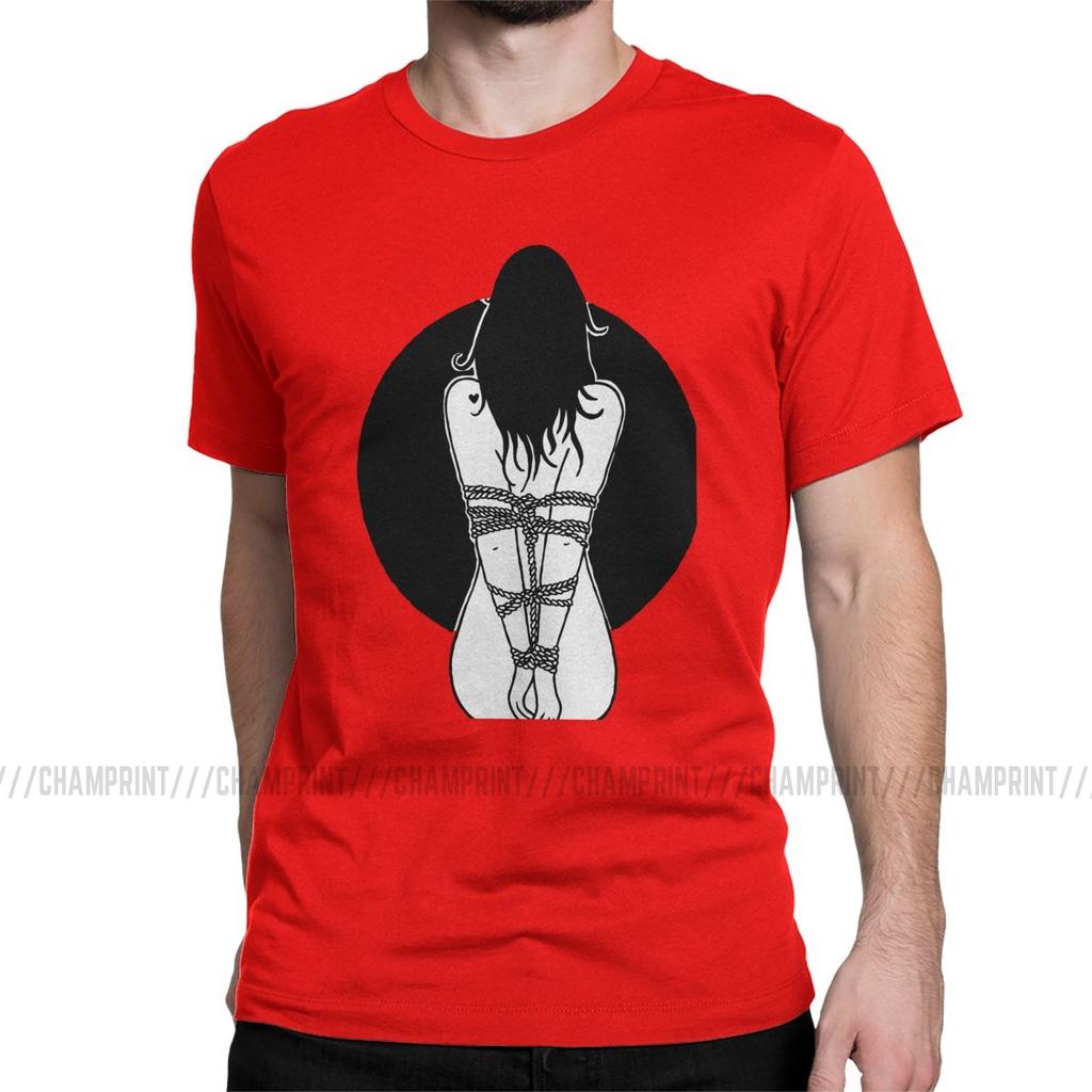 Mens Bind Shibari T Shirt BDSM Dominant Submissive Slave Play Sexy Sub Cotton Clothes Vintage O Neck Tee Shirt Summer TShirt