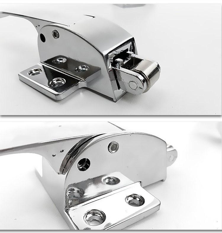 6 İnç Çinko Alaşımlı Dışbükey Çift Salıncaklı Kapı Kilidi, Kulplu A03 Fırın/Dondurucu Mandalı.