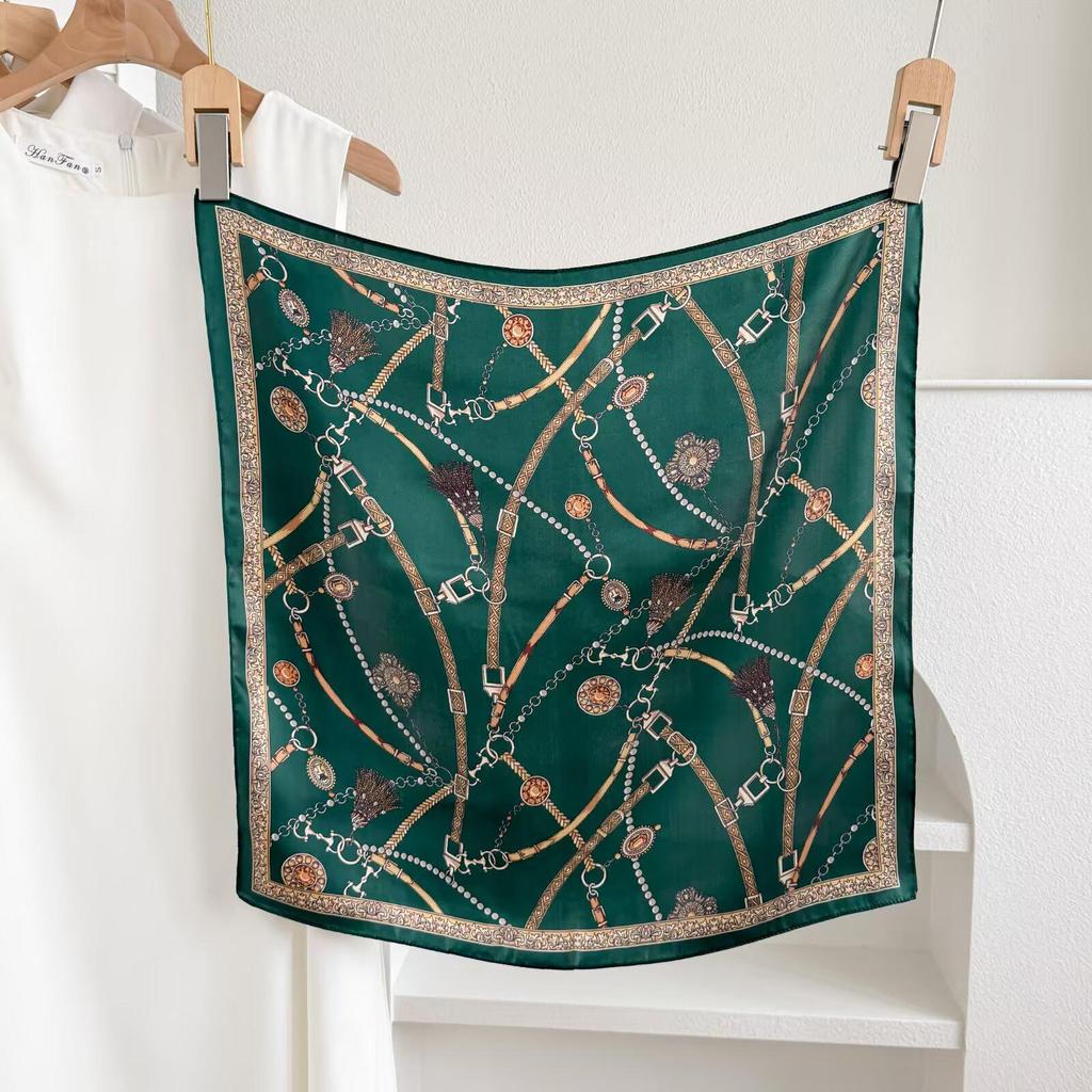 100% Mulberry Silk Small Square Scarf - European Style, High-End Feel, Perfect for Mother's Birthday or Business Gift