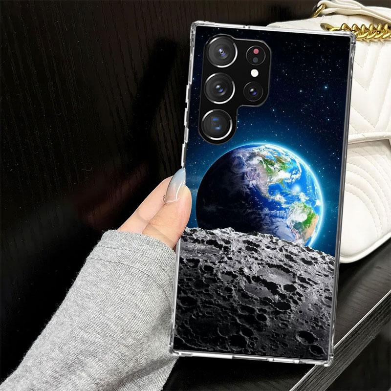 

Earth Stars Space Case for Samsung Galaxy S25 S24 S23 S22 Ultra Soft Phone Cover S25 Edge S21 Plus S20 FE S10 + Black Cover Samsung S25 Plus