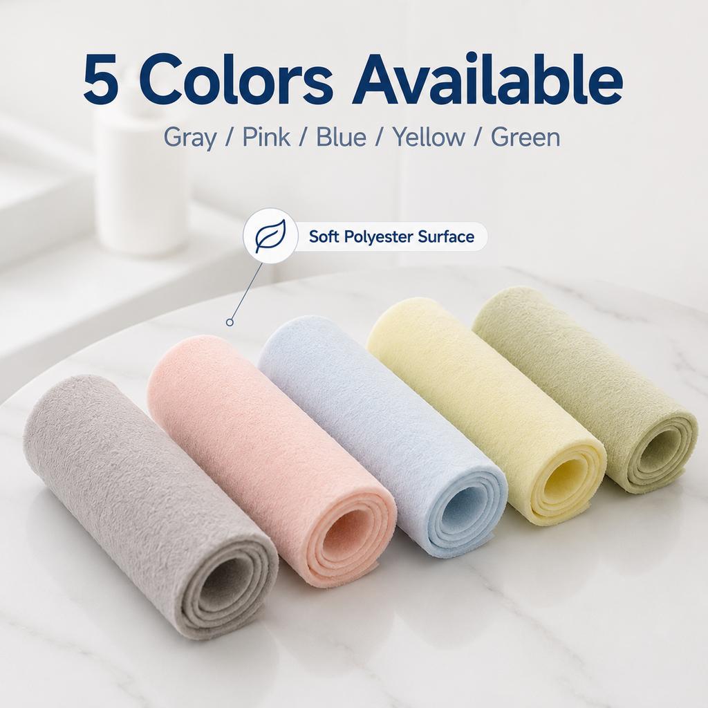 2PCS Washable Toilet Seat Cover Pad Static Adhesive Polyester Toilet Seat Sticker Soft Reusable Bathroom Closestool Warmer Mat