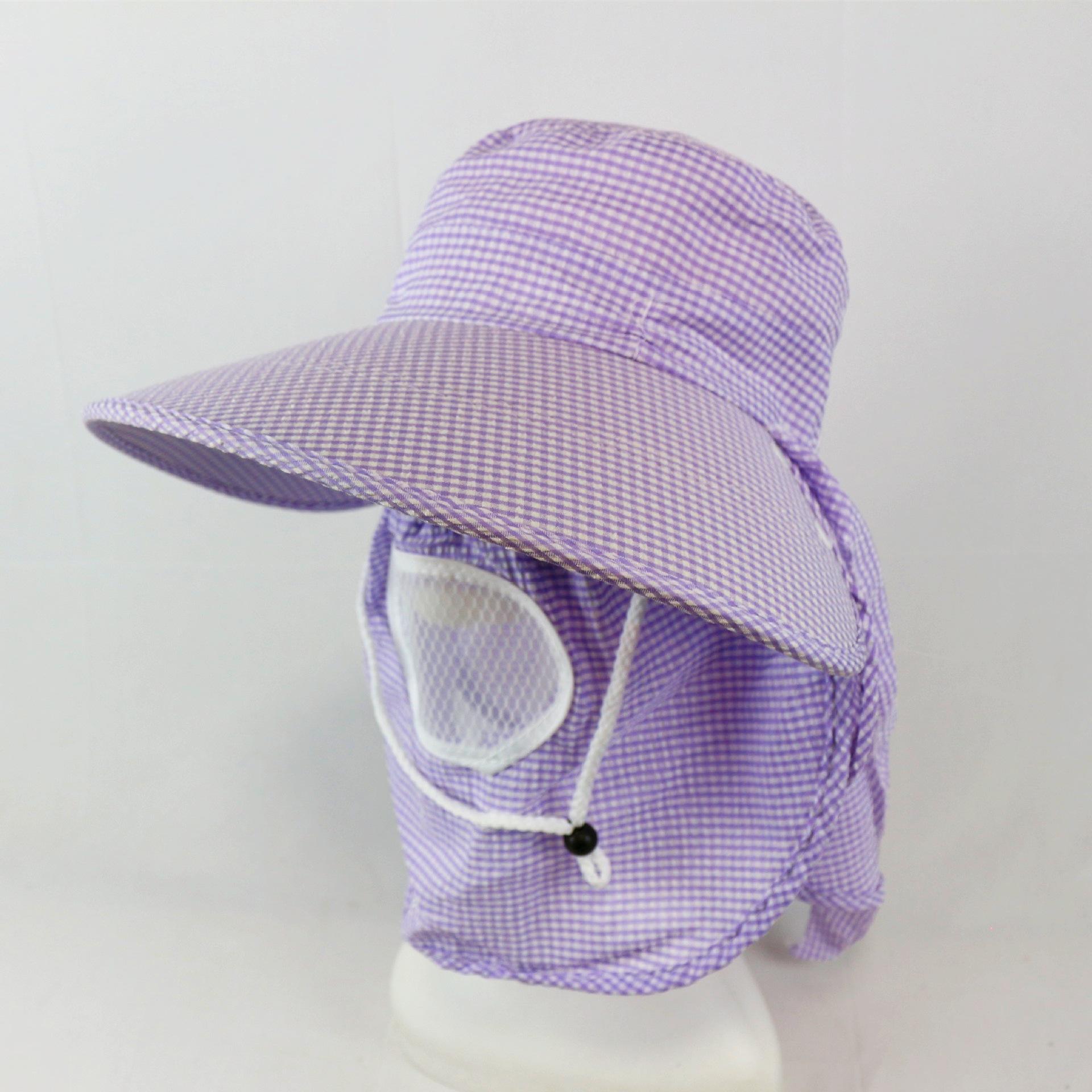 

Женская летняя шляпа от солнца с широкими полями, шляпа для защиты от солнца, защита лица, шаль для защиты от УФ-излучения, защита шеи, защита от солнца, для путешествий на открытом воздухе average size