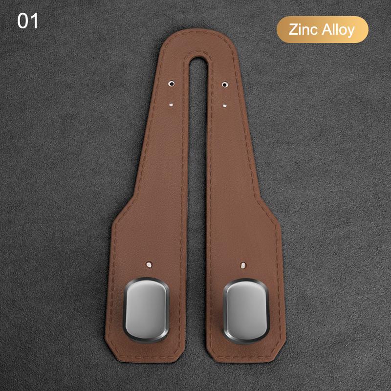 2 i 1 Bil Nakkestøtte Krok Premium Semsket Baksete Hengende Dobbel Krok 15 kg Stor Bærende Legeringskrok Henger Universell