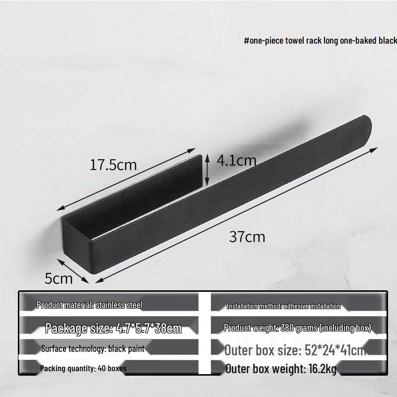 Stainless Steel Wall-Mounted Towel Bar and Hooks for Bathroom