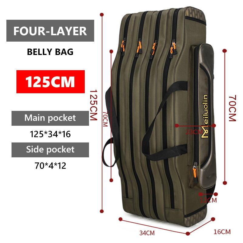 Fishing Gear Bag Green Waterproof and Wear-resistant Multifunctional Shoulder Bag Dual Shoulder Carry System