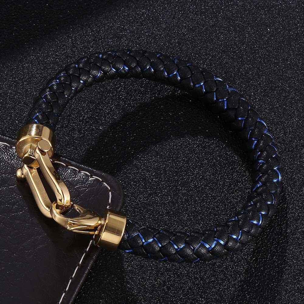 European and American Creative Personalized Woven Leather Men's Bracelet Trendy Leather Bracelet Bracelet