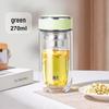 G2412 Double-Layer Glass Egg-Shaped Water Bottle