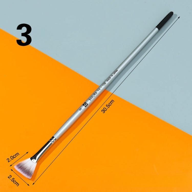 1 Piece Nylon Fan Brush for Artists Shape Painting Brushes for Multiple Mediums Art Exam Studio Use