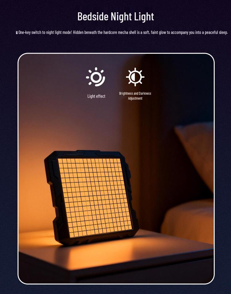Programmable DIY Mecha-Style LED Pixel Screen: RGB Animation & Atmosphere Light for E-sports Desk.