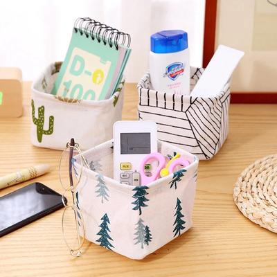 1PC Desktop Storage Box Foldable Bedroom Sundries Toy Storage Office Desk Stationery Storage Basket Cosmetic Underwear Organizer