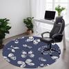 1pc Butterfly Print Carpet, Round Non Slip Durable Large Size Office Carpet, Suitable for Office