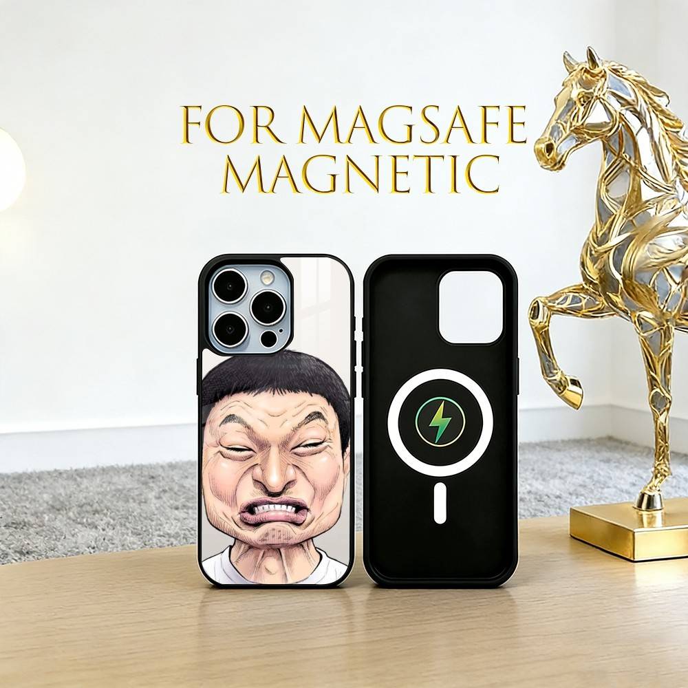 Silly Cartoons Phone Case For iPhone17,16,15,14,13,12,11 Plus,Pro Magnetic For Magsafe Wireless Charging