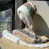 New Plush Hat for Women in Autumn and Winter Warm Ear Protection Lei Feng Hat Small Face Cold Protection Thickened Knitted Hat Woolen Hat