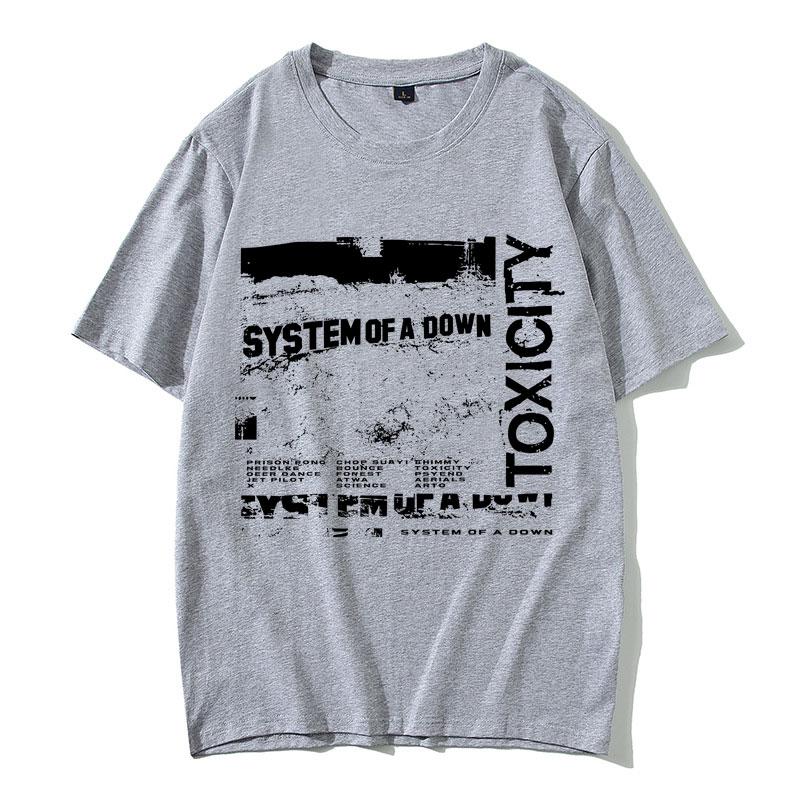 Vintage Distressed Metall Musikalbum Grafik T-Shirts Retro Grunge Textdruck T-Shirts Unisex Oversized Street Kurzarm Tops