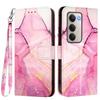For Xiaomi Redmi 15 5G Case with Strap Marble Pattern Leather Phone Cover Card Holder