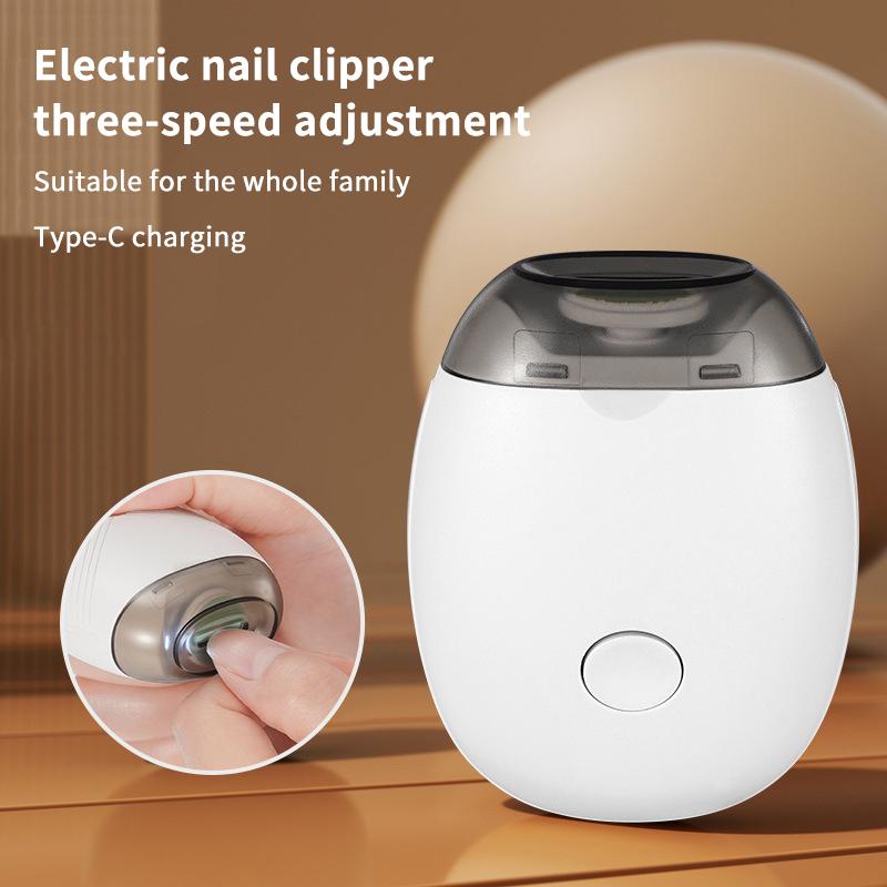 Electric Nail Filer Rechargeable Fingernail Polisher With Light Automatic Electric Nail Clipper For Nail Care And Polishing