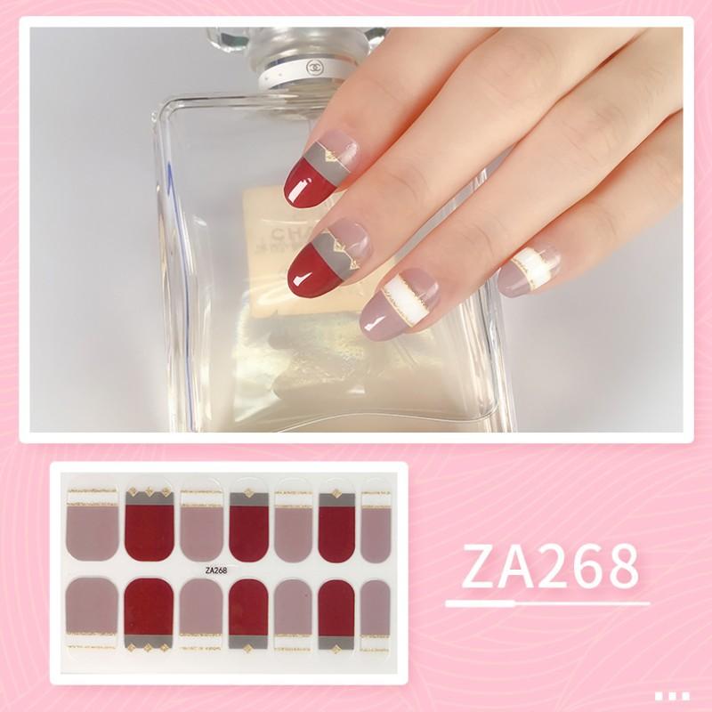 Leopard Print Small Fresh Waterproof Long-lasting 3D Nail Sticker Patch Removable Wear Nail Sticker Full Stick