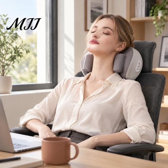 Electric Deep Tissue Massage Device Cordless Neck Pillow with Heat, Adjustable Ergonomic Shiatsu Shoulder Back Shoulders Massager Massager,