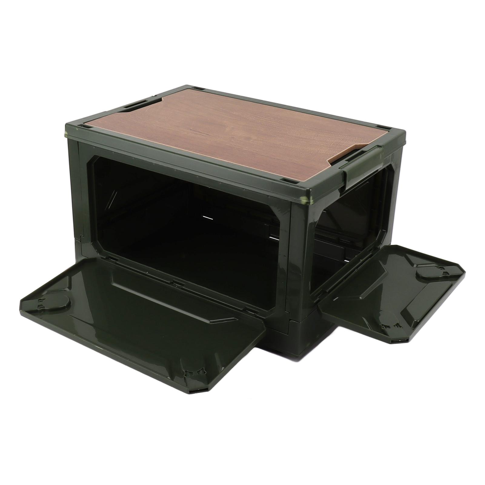 Collapsible Camping Storage Box Pulley Design Waterproof 5 Sides Opening Camping Folding Storage Bins for Car Outdoor