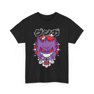 Koszulka bawełniana Pokémon Cursed Ghost Gengar dla mężczyzn i kobiet Styl anime Moda Wygodna codzienna koszulka z krótkim rękawem