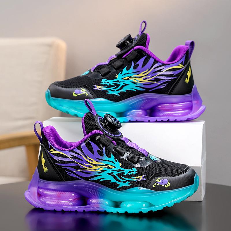 Boys Basketball Shoes 2025 Summer New Mesh Children's Shoes Boys Running Middle and Older Children's Sports Shoes