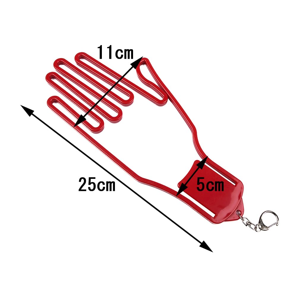 Golf Glove Glove 25 x 11 with for Drying and Wrinkle Set of 2 Hanger, Holder, Approx. cm, Keychain, Prevention, (Black)