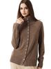 2026 Autumn/Winter Women's Stand Collar Multi-Button Wool Cardigan: Versatile, Warm Long Sleeve Knit.