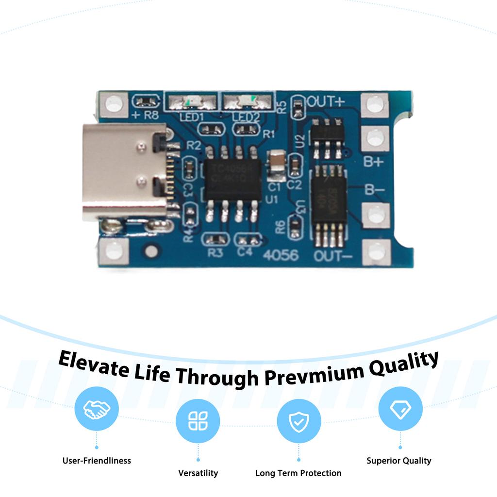 5Pcs TP4056 18650 Lithium Battery Charging Board 3.7V 4.2V 1A With Overcharge Over Discharge Protection