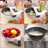 Vegetable Cutter with Drain Basket Multifunctional Large Capacity Magic Rotate Vegetables Chopper Veggie Shredder Grater Tools