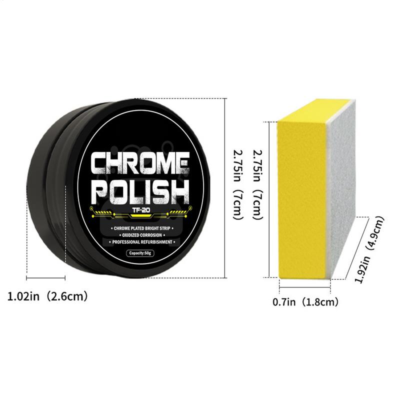 Chrome Cleaner Car Emblem Metal Cleaner Polishing Compound Car Chrome Plate Retreading Agent Metal Polish Restorer Car Rust
