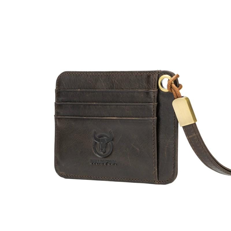 Men's card bag made of 100% genuine leather with multiple card slots, business card holder, bank credit card holder