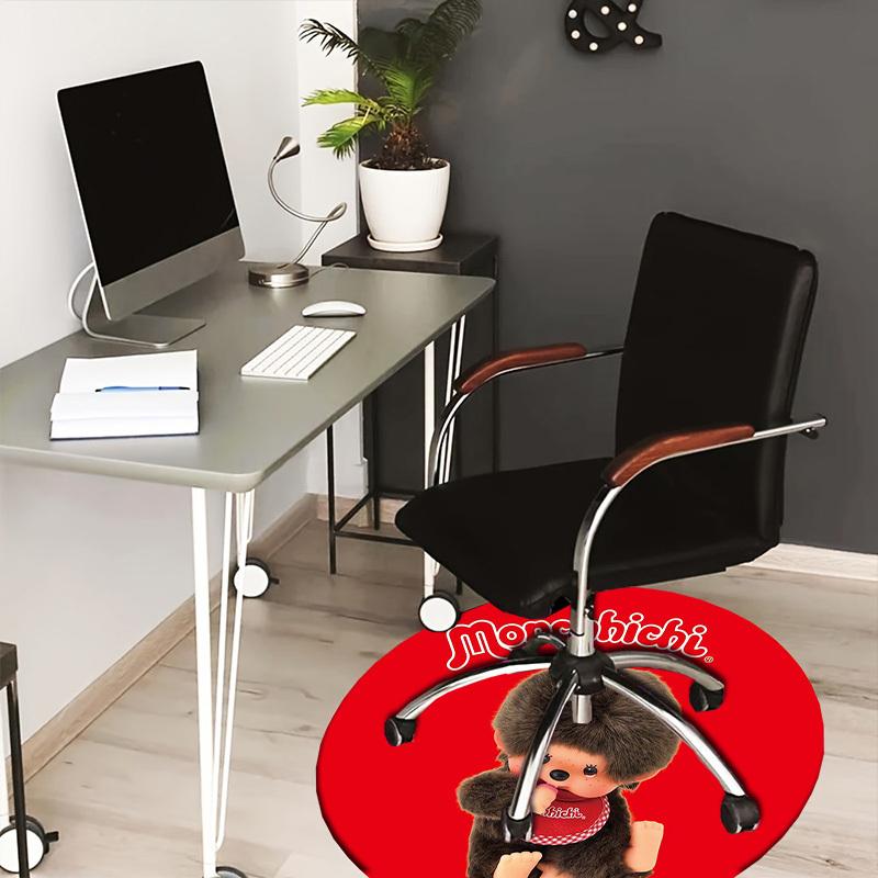 

1pc Monchhichi plush toy Round carpet, Made of Polyester,Perfect for Decorating Office Chairs, Living Rooms 80cm